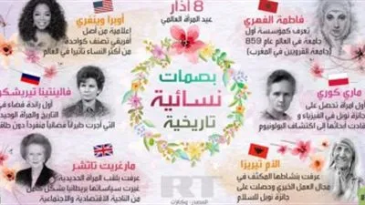 بالإنفوجراف.. بصمات نسائية تاريخية فى يوم المرأة العالمى