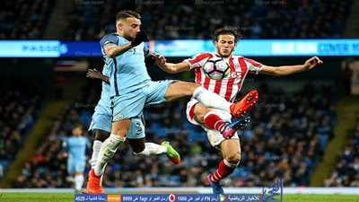 صور رمضان صبحي في لقاء ستوك ومان سيتي بالدوري الإنجليزي 