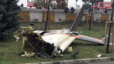 مصرع رجال أعمال روس فى صدام مروحية ببرج فى إسطنبول (صور)