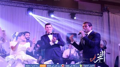 عمرو دياب وتامر حسني يتألقان في حفل زفاف أحمد ونهى (صور)
