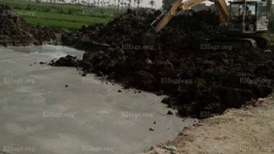 إزالة تعدي على أرض زراعية في قرية بدمياط 