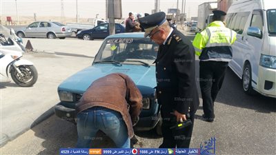 مدير أمن القاهرة يقود حملات مرورية أعلى الطريق الدائري (صور)