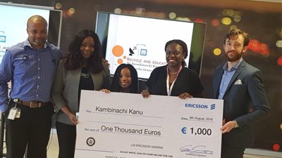 فتاة نيجيرية تفوز بمسابقة إريكسون العالمية للفتيات المبدعات
