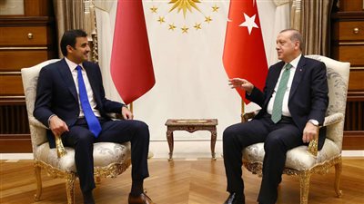 أردوغان يجري محادثات مع أمير قطر على خلفية انهيار الليرة التركية