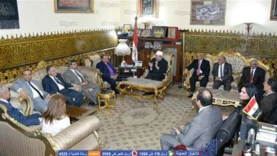 وفد من الكنيسة الإنجيلية يهنيء وزير الأوقاف بعيد الأضحى