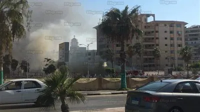 السيطرة على حريق أسفل ديوان حي الشرق ببورسعيد (صور)