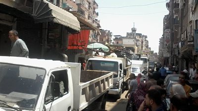 رفع 562 إشغال ثابت ومتحرك من شوارع كفر الشيخ