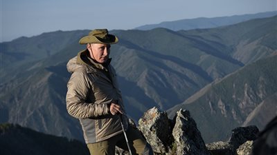  الرئيس الروسي يقضي عطلته في جبال 