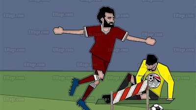 أزمة صلاح مع اتحاد الكرة (كاريكاتير)