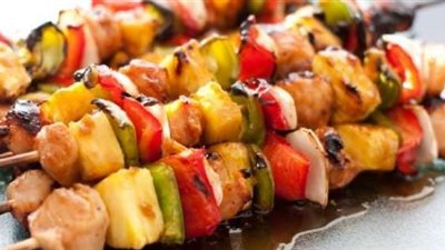 طريقة تحضير شيش طاووق بالكركم 