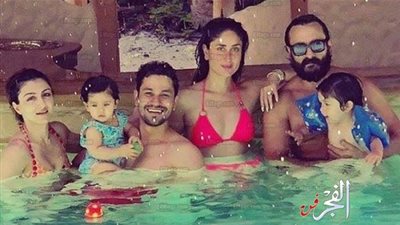 شاهد.. أحدث إطلالة لـ كارينا كابور وزوجها في المالديف (صور)