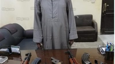 ضبط شخص بحوزته 3 قطع سلاح ناري وذخائر بالمنيا