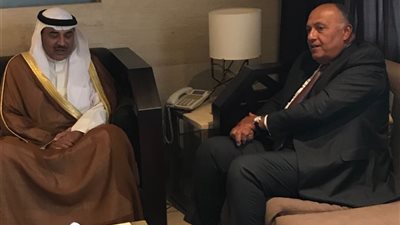 شكري يلتقي نظيره الكويتي لبحث آخر مُستجدات العلاقات الثنائية  
