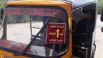 حملة لترقيم مركبات التوك توك ونظافة شوارع قرية الحلافي بكفرالشيخ