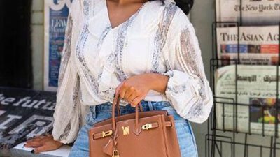 بناطيل جينز عالية الخصر لإطلالة رشيقة كالفاشينيستات (صور)