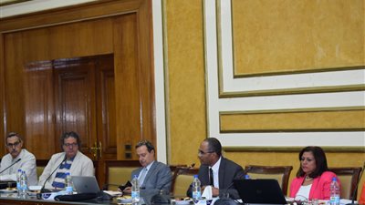 اجتماع لمتابعة الموقف التنفيذى للمرحلة الأولى من برنامج خدمات الصرف الصحي المستدامة بالريف