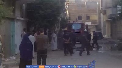 حريق ضخم في ورشة خلف مركز دمياط (صور)