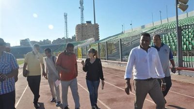 المنسق العام لمباراة المصري واتحاد العاصمة يتفقد استاد بورسعيد