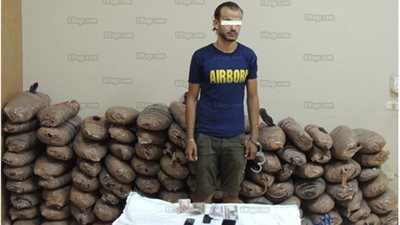 ضبط ربع طن مخدر بانجو بحوزة أحد العناصر الإجرامية بالسويس