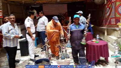 حملة أمنية مُكبرة بوسط البلد لرفع الإشغالات وإعادة الانضباط (صور)