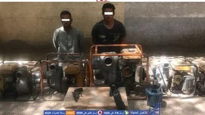 ضبط تشكيل عصابي تخصص في سرقة ماكينات الري بسوهاج
