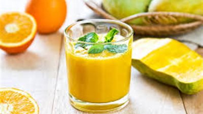 طريقة عمل كوكتيل المانجو بالبرتقال