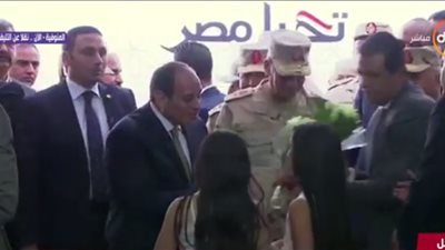 السيسي يفتتح المستشفى العسكري بالمنوفية (فيديو)