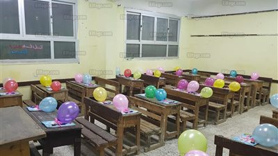 غدًا.. مدارس رأس غارب تستقبل الأطفال بالبلالين في أول أيام العام الدراسي الجديد (صور)