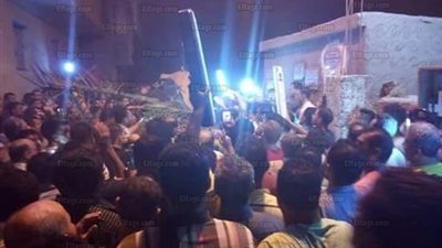 تشييع جثمان التلميذ ضحية التدافع بمدرسة الزهراء بالدقهلية (صور)