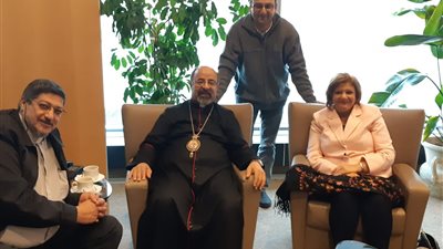 البطريرك الأنبا إبراهيم إسحق يغادر مطار مونتريال عائدًا للقاهرة