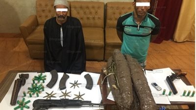 ضبط 11 شخص بحوزتهم أسلحلة نارية ومواد مخدرة بالمنوفية