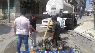 اختبار و تسليك بلاعات الأمطار في المنزلة (صور)