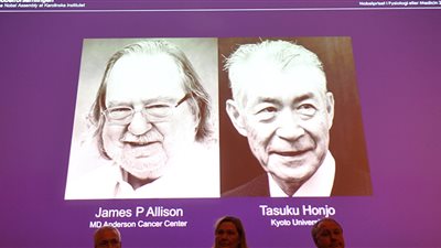 فوز أليسون وتاسوكو هونجو بجائزة نوبل للطب لعام 2018