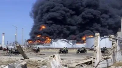 حريق ضخم بمصفاة نفطية فى محافظة ميسان العراقية