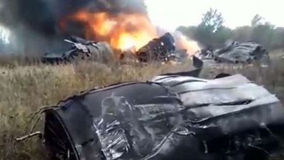 لحظة تحطم المقاتلة الروسية ميج 29