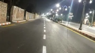 الانتهاء من رصف وتجميل طريق معهد الأورام ومدخل كوبري النيل بالمنيا