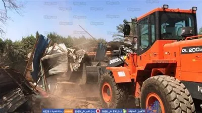 إزالة ١٧ حالة تعد بمساحة 2395 متر مربع بأسوان