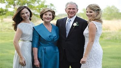 حفل زفاف نجلته آخرهم.. مناسبات ظهر فيها جورج بوش