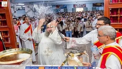الاحتفال بعيد استشهاد القديس أبادير وأخته بأسيوط (صور)