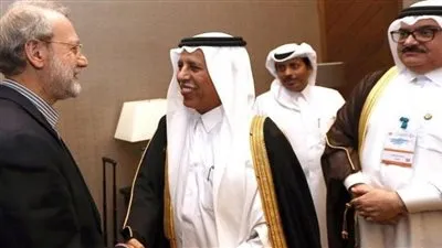 مدح وغزل بين رئيس الشورى الإيراني ونظيره القطري