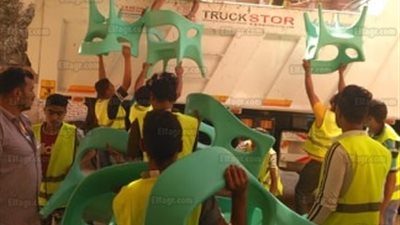 حملة أمنية لإزالة الإشغالات بقطاع أكتوبر (صور)