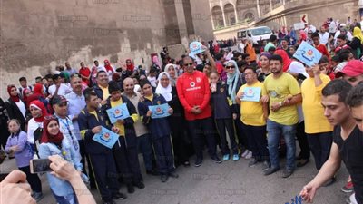 احتفالًا بذكرى نصر أكتوبر.. تنظيم ماراثون داخل قلعة صلاح الدين (صور)
