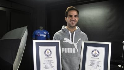 فابريجاس يدخل موسوعة جينيس للأرقام القياسية