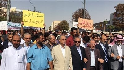 الأردن: مسيرة تطالب باسترداد الباقورة والغمر من إسرائيل