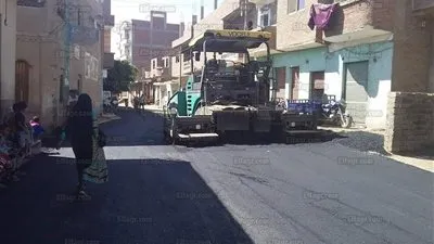 رصف 1300 متر بطرق قرى المراغة في سوهاج بتكلفة مليون وتلاثمائة ألف جنيه