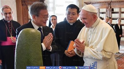  بابا الفاتيكان يستقبل رئيس جمهورية كوريا الجنوبية 