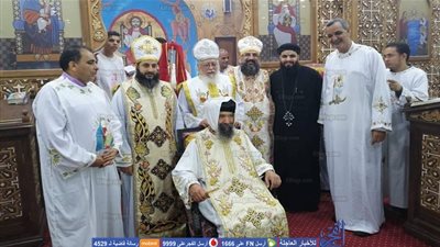 كنيسة السيدة العذراء والشهيد أبوسيفين بالمعصرة تحتفل برسامة٥٠ شماس في رتبة إبصالتس (صور)