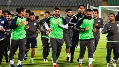 إغلاق الأضواء الكاشفة خلال تدريب المصري بالكونغو قبل مواجهة فيتا كلوب (صورة)