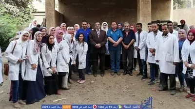 الكشف على 184 حالة مرضية و200 طائر في قافلة بيطرية لقرية سنديون بقليوب (صور)