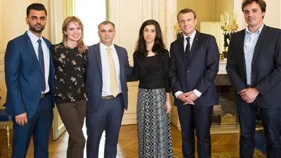 ماكرون يعد نادية مراد باستضافة 100 إيزيدية من ضحايا داعش